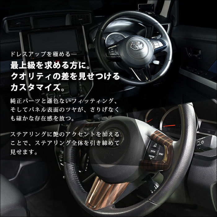 トヨタ タンク ルーミー ステアリングパネル 全4色 カスタムパーツ ドレスアップパネル Secondstage