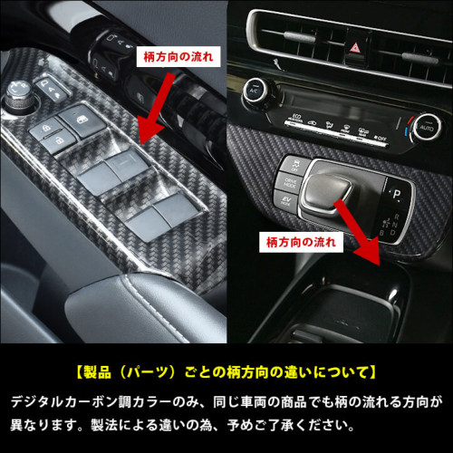 トヨタ アクア MXPK系 シフトパネル デジタルカーボン調