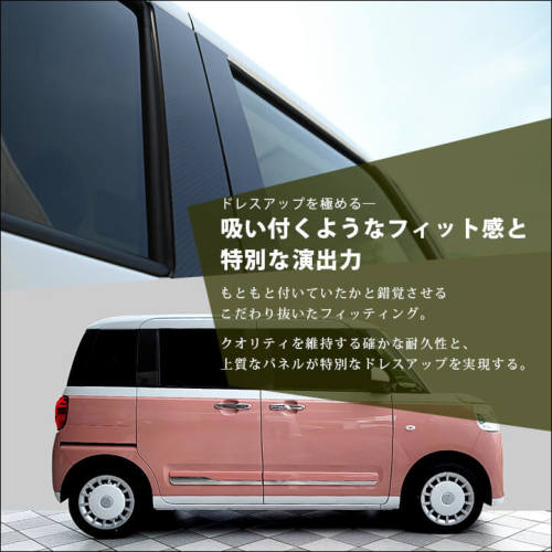 セカンドステージ ダイハツ ムーヴキャンバス LA850S系 ピラーガーニッシュ ダイハツ ムーヴ キャンバス LA850S・LA860S ピラーガーニッシュ